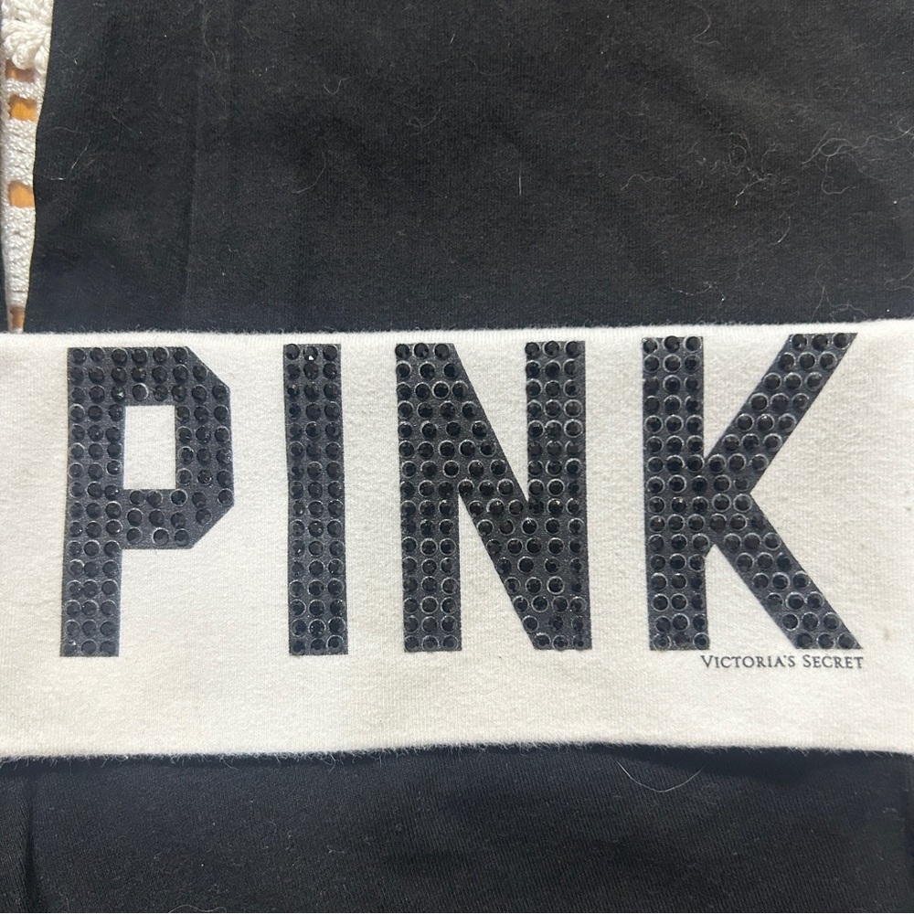 Victoria’s Secret PINK White Fold-over Capris Leggings - Picture 5 of 6